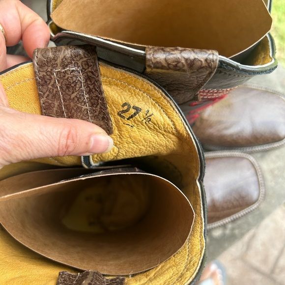 Men's Brown Western leather RousWest Boots New with box Sz-27.5 (US 9) locBB - Picture 8 of 13
